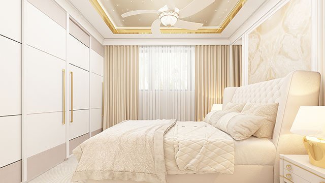 Comfort bedroom interior