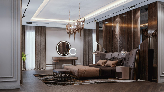 Brown Theme for Luxury Bedroom Interior Design