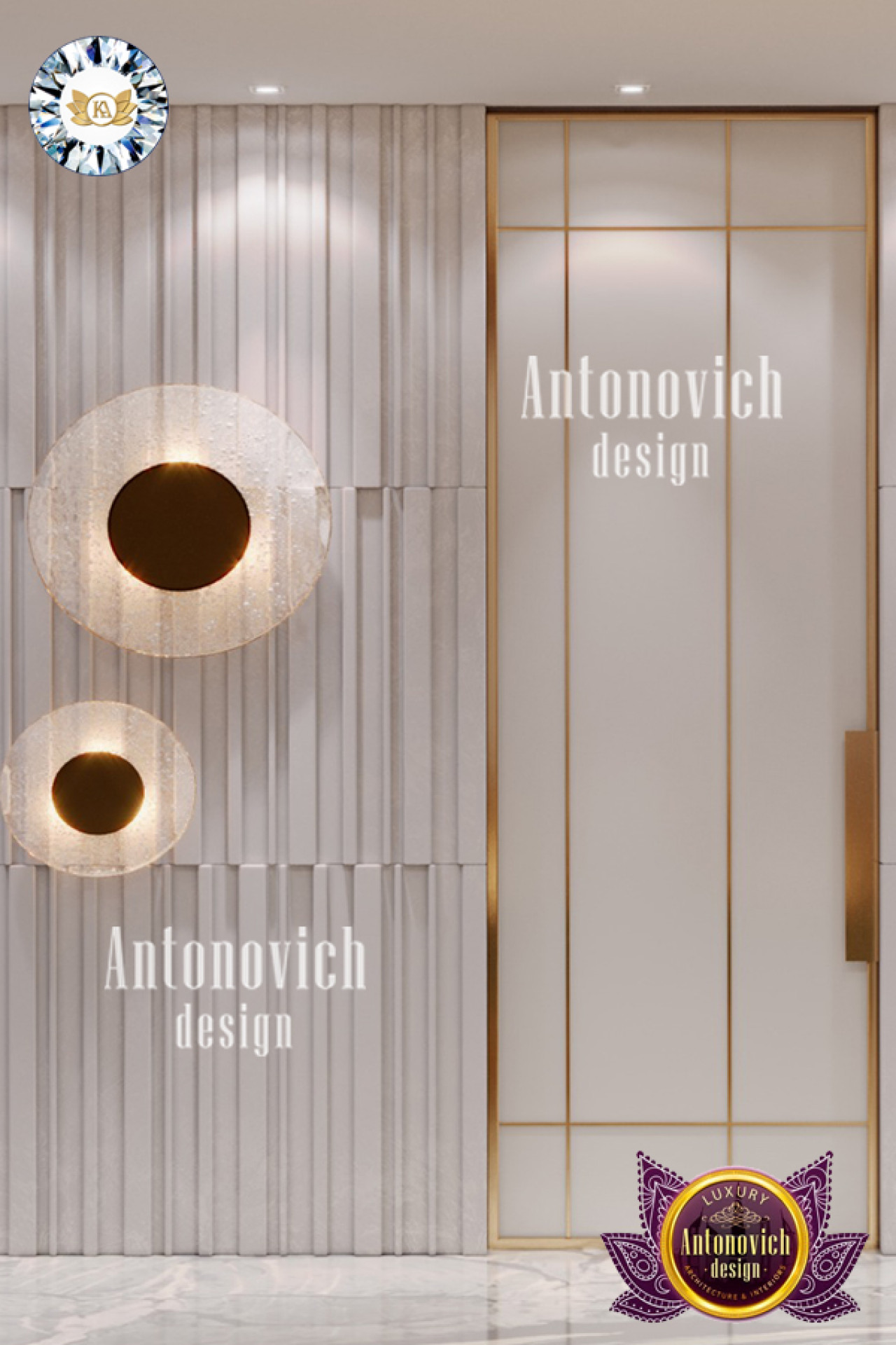 FANCY BATHROOM INTERIOR DESIGN BY LUXURY ANTONOVICH DESIGN