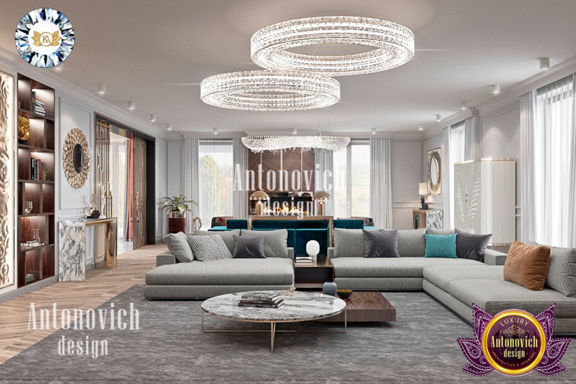 MODERN APARTMENT INTERIOR DESIGN BY LUXURY ANTONOVICH DESIGN 