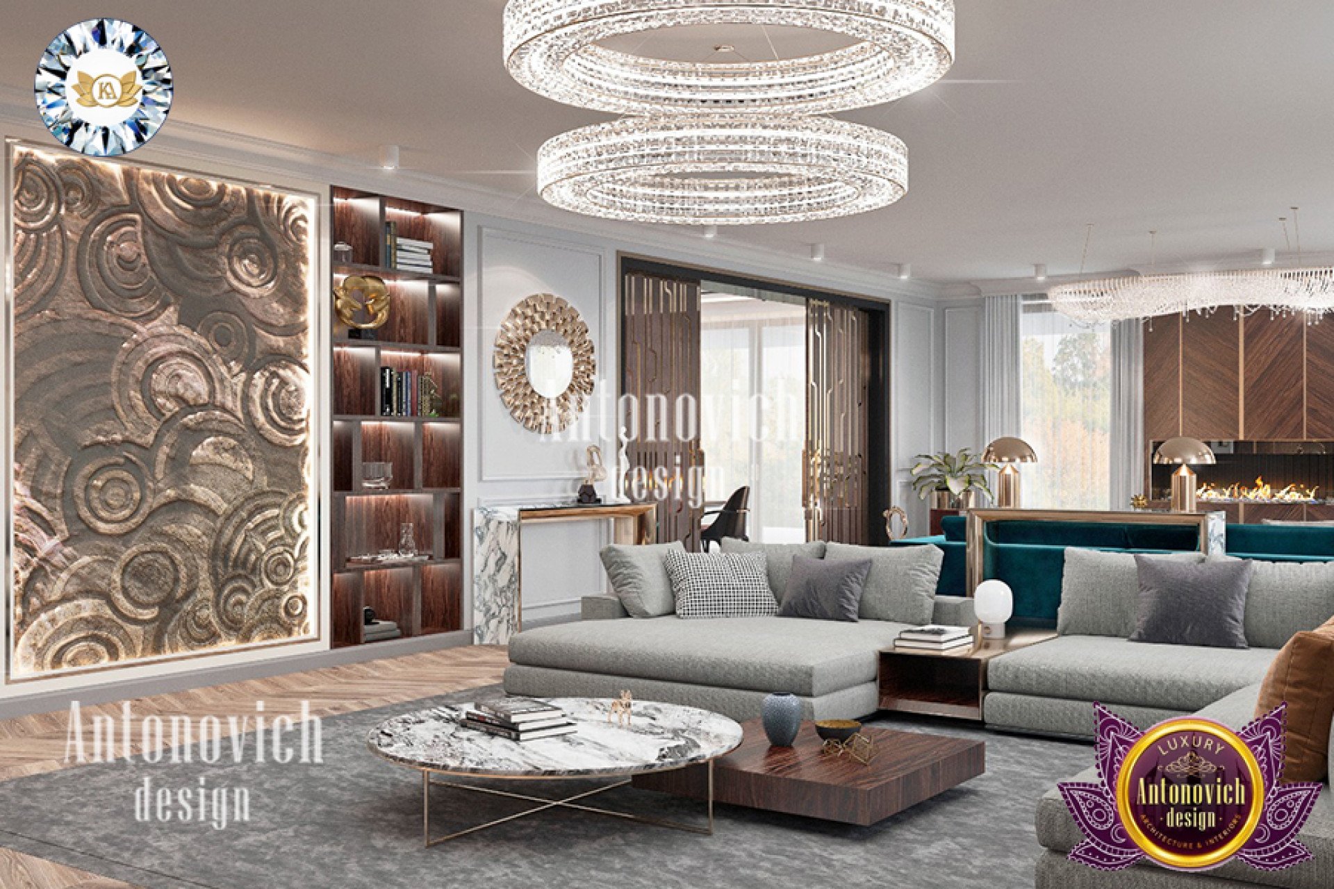 MODERN APARTMENT INTERIOR DESIGN BY LUXURY ANTONOVICH DESIGN 