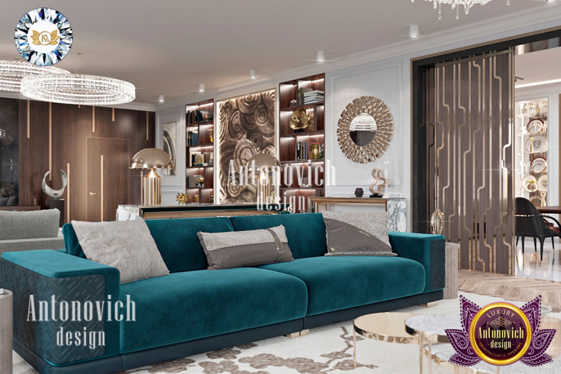 MODERN APARTMENT INTERIOR DESIGN BY LUXURY ANTONOVICH DESIGN 