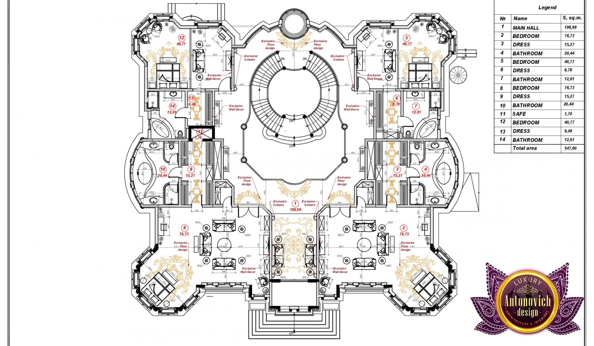 Luxury Villa Floor Plan In UAE