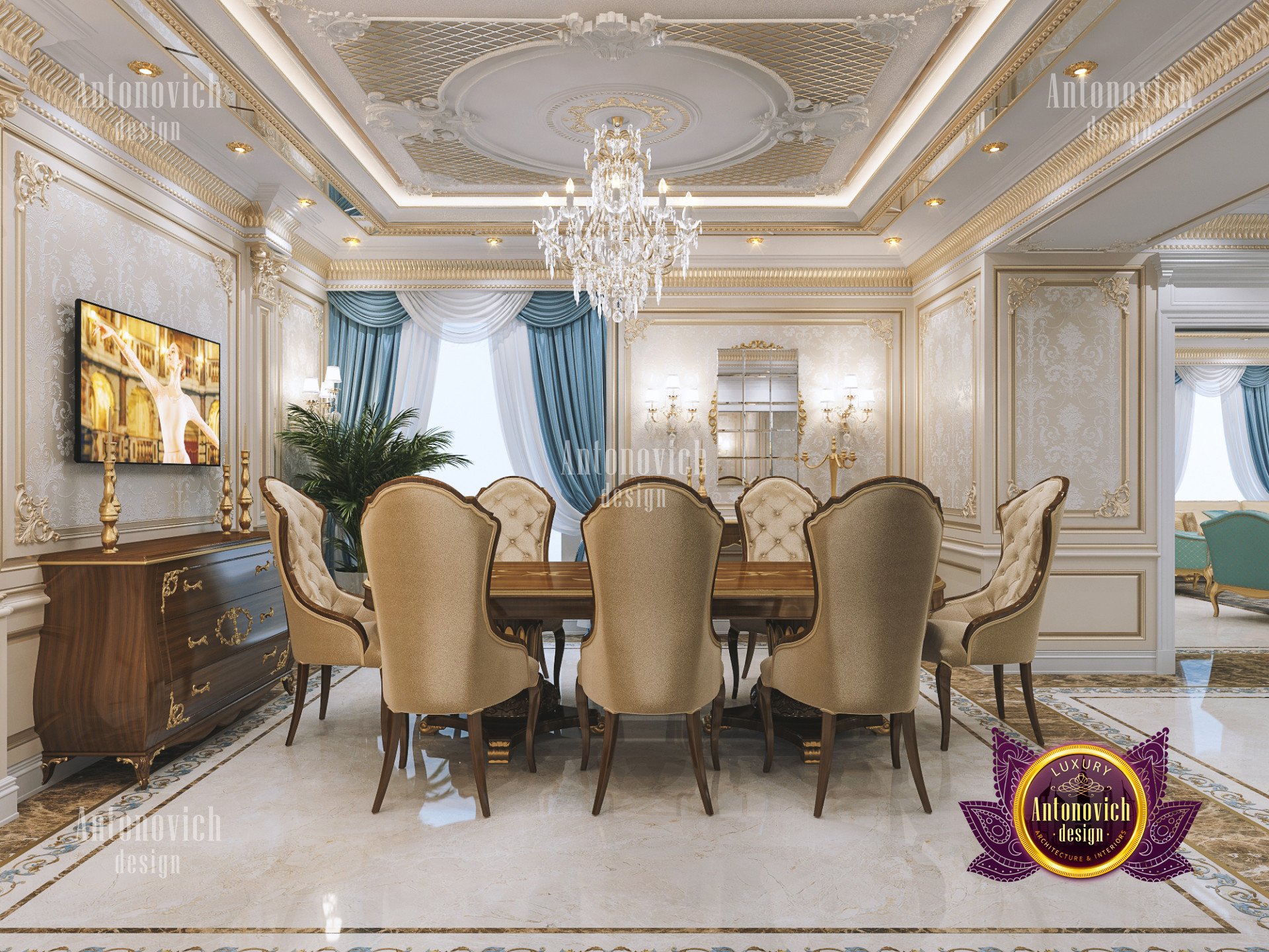 Classic dining room decoration - luxury interior design company in ...