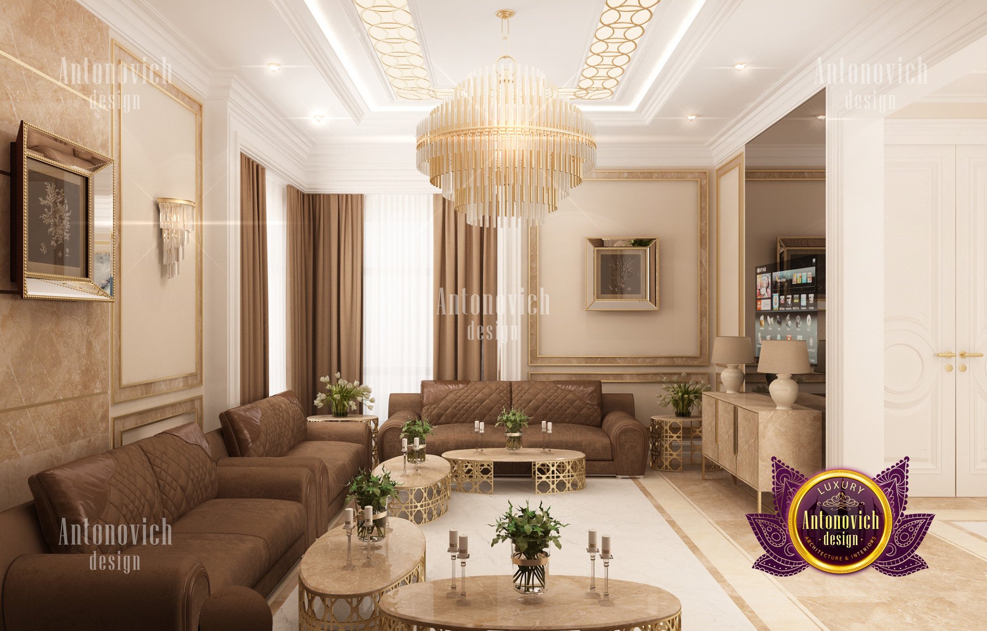 Nice living room  luxury interior design company in 