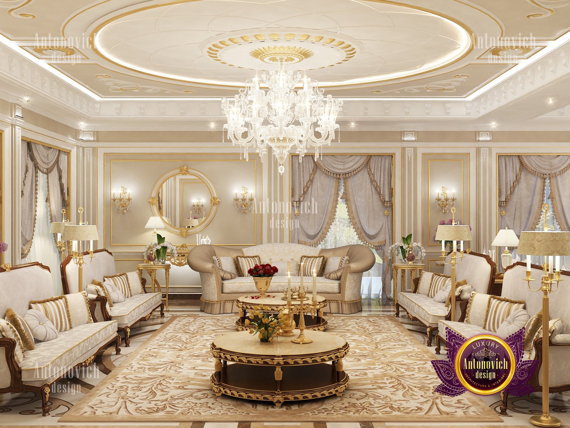 Beautiful living room interior - luxury interior design company in