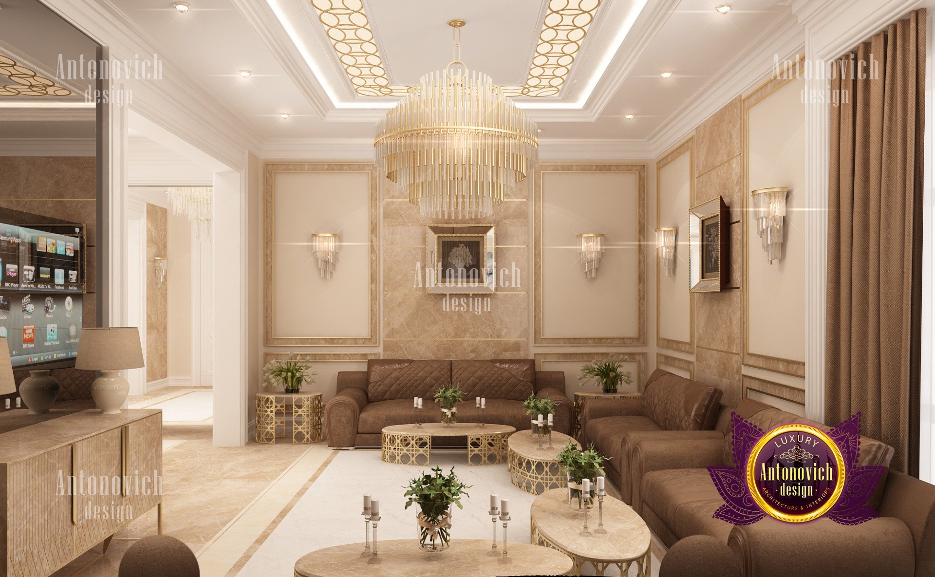 Nice living room  luxury interior design company in 