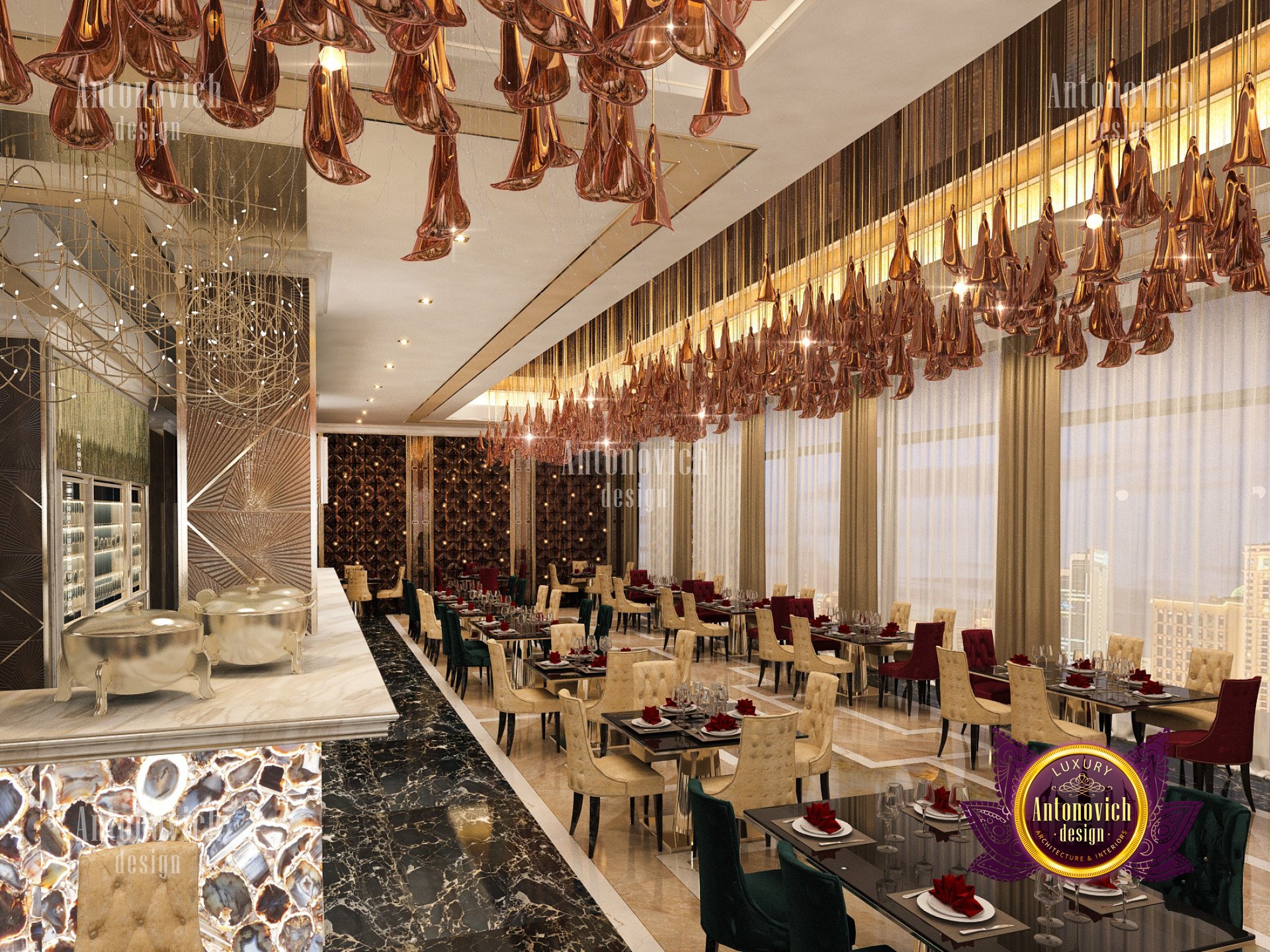 Extra beautiful restaurant  decor luxury interior design 
