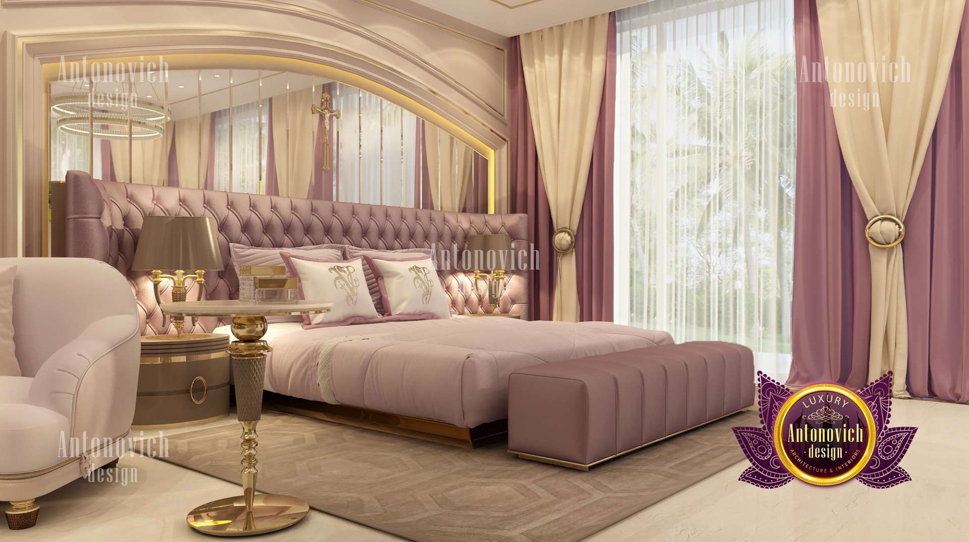 Real luxury bedroom - luxury interior design company in California