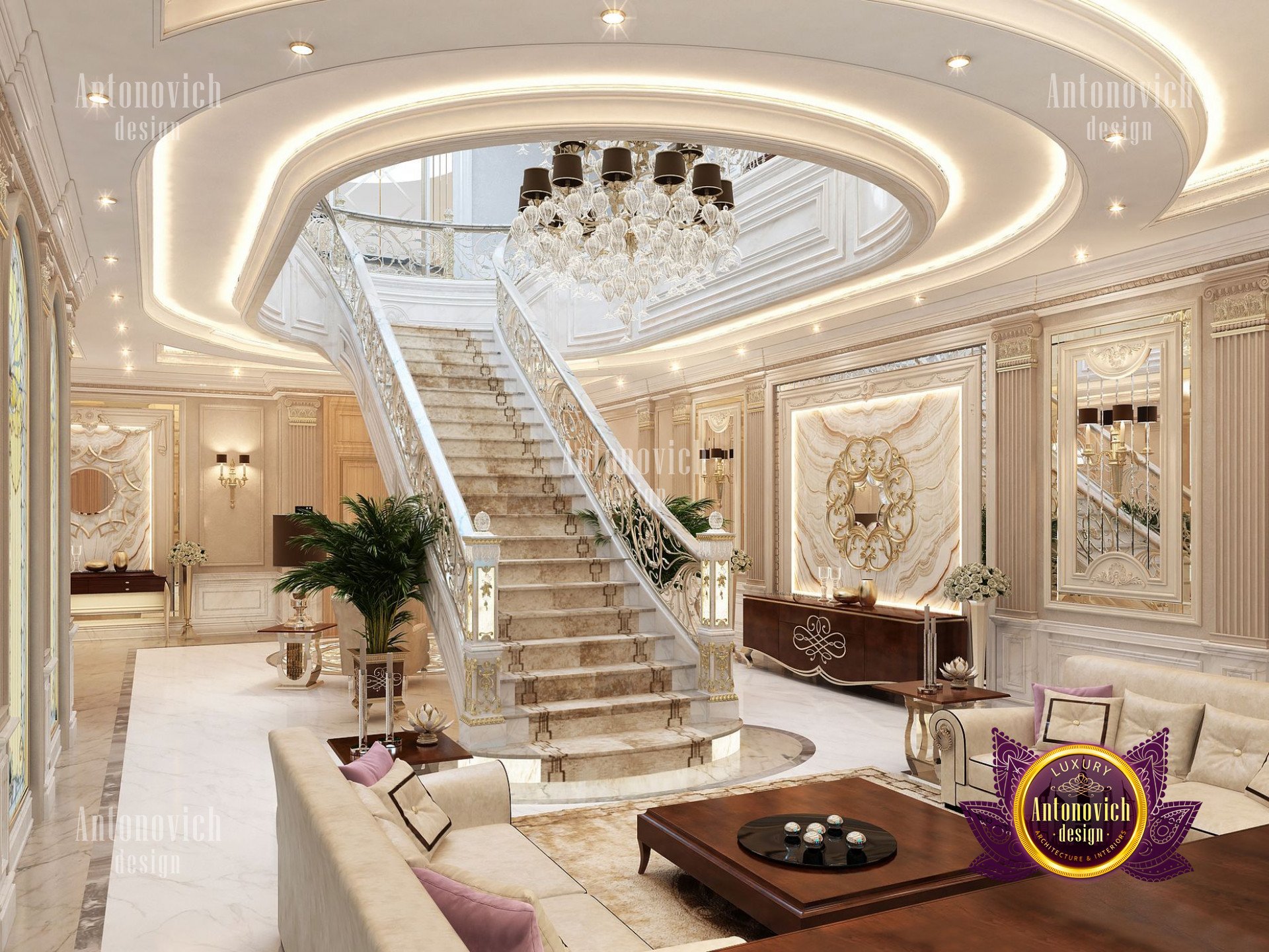 Luxury hall interior - luxury interior design company in California