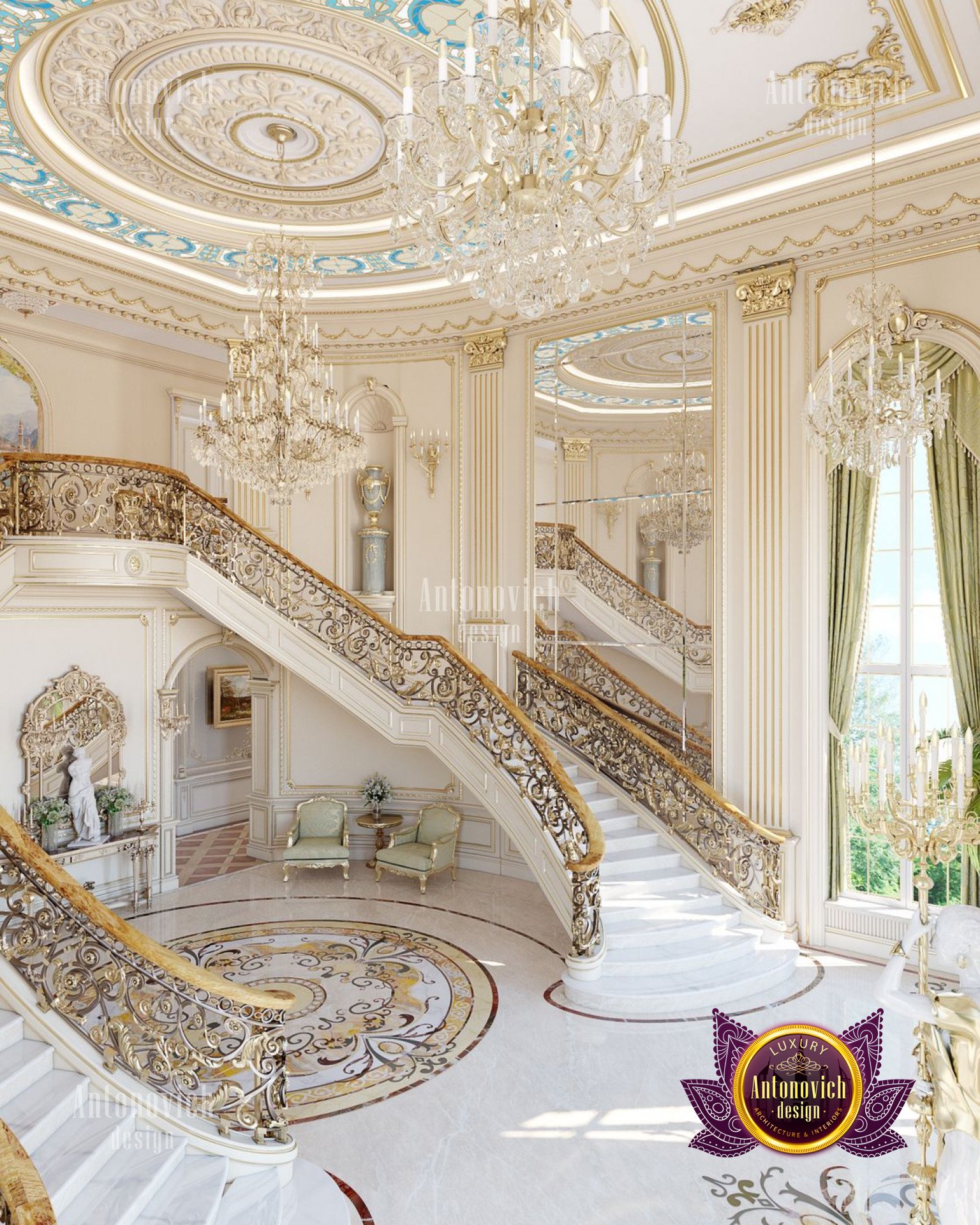 Classical luxury house interior
