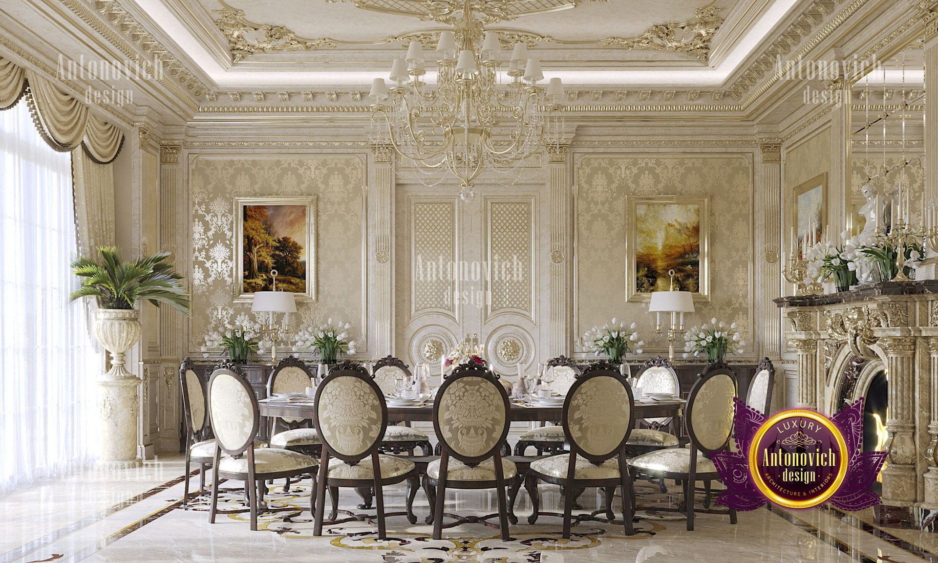 Classical luxury house interior

