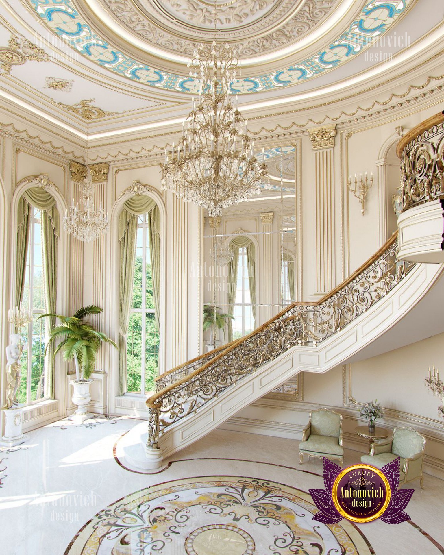 Classical luxury house interior
