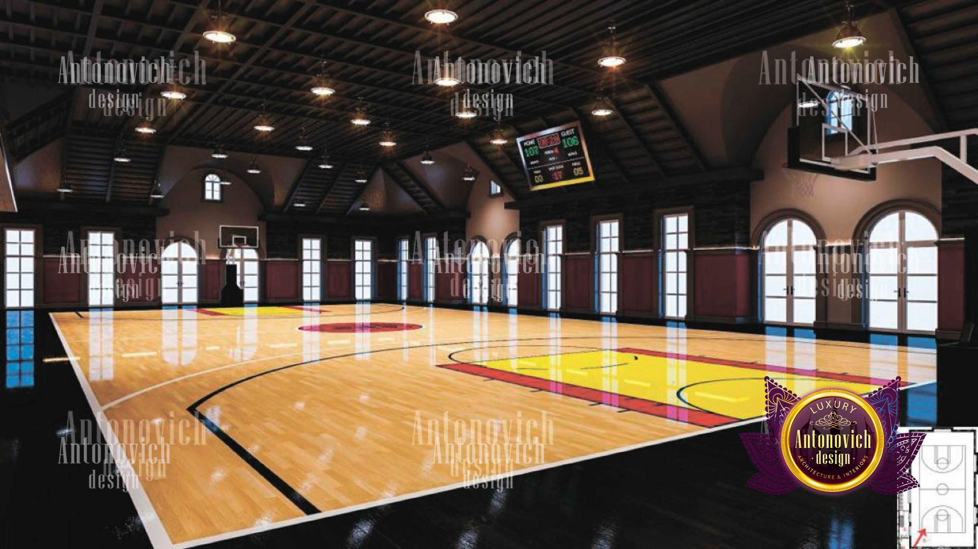 Home Basketball Court Design 49 Indoor Basketball Court Design Ideas