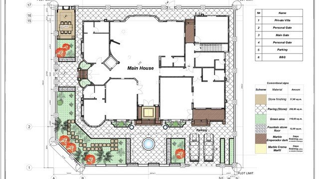 Villa floor plan in Dubai