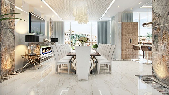 Exclusive contemporary dining room