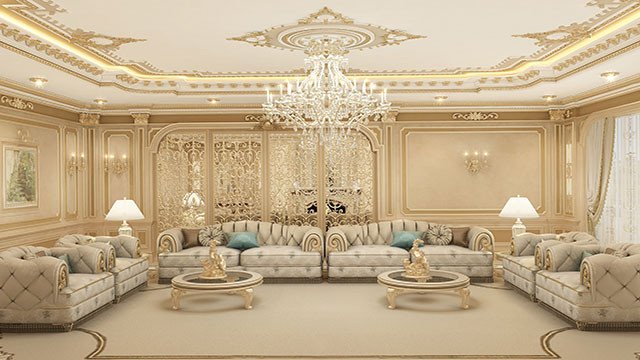 Family house luxury interior