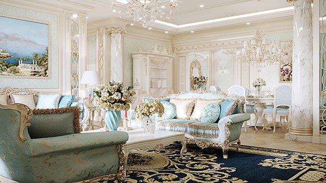 Interior clássico de luxo