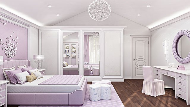 Modern bedroom design for Girls
