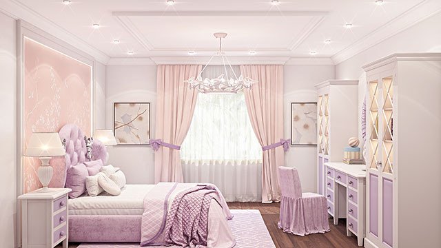 Girl's luxury bedroom