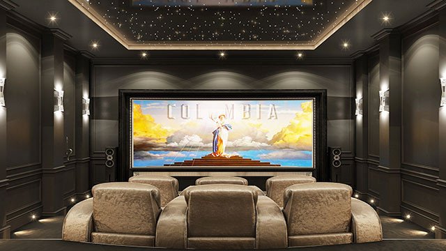 Дизайн интерьера домашнего кинотеатра