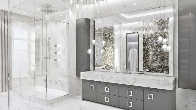 Стильный дизайн ванной комнаты в Майами