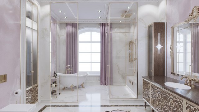 Превосходная идея дизайна интерьера ванной комнаты
