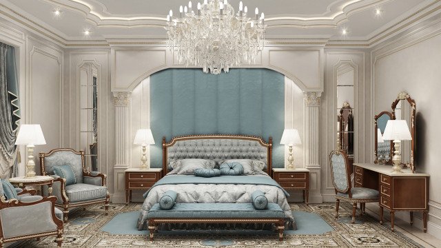Классический дизайн спальни в Нью-Йорке