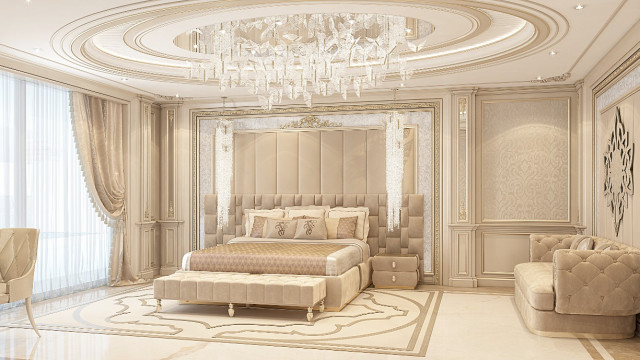 Удивительный дизайн спальни для роскошного особняка