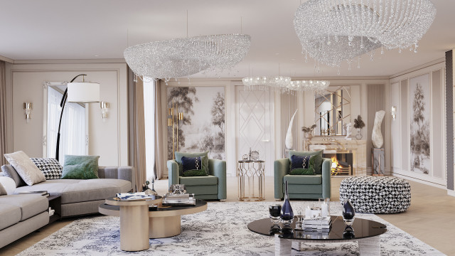 Luxurious Living Room Design Idea In Florida