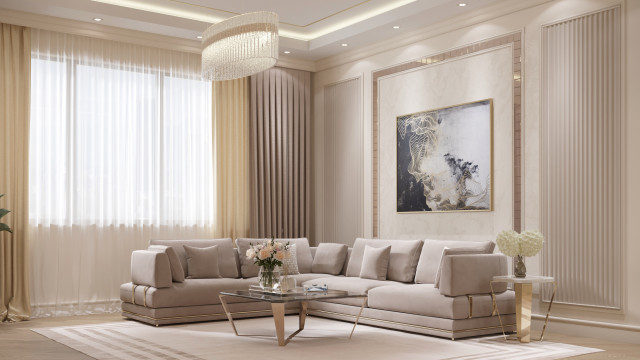 Elegant Living Room Design Idea For Luxurious Villa