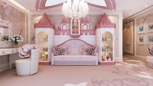 Cute Children`s Bedroom For Princess California
