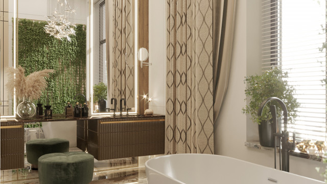 Эксклюзивный дизайн ванной комнаты в Чикаго