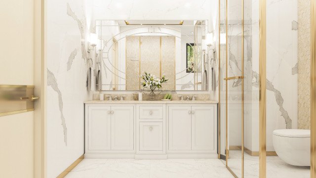 Идея минималистского дизайна ванной комнаты