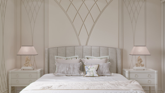 Идея декора спальни в стиле минимализма