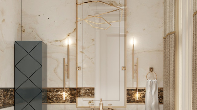 Эксклюзивный дизайн ванной комнаты в Нью-Йорке
