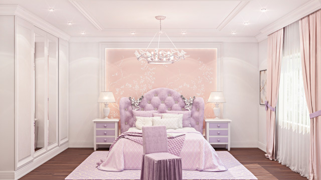Дизайн розовой спальни для вашей принцессы