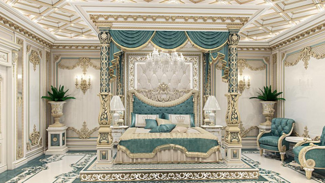 Традиционный классический дизайн спальни США
