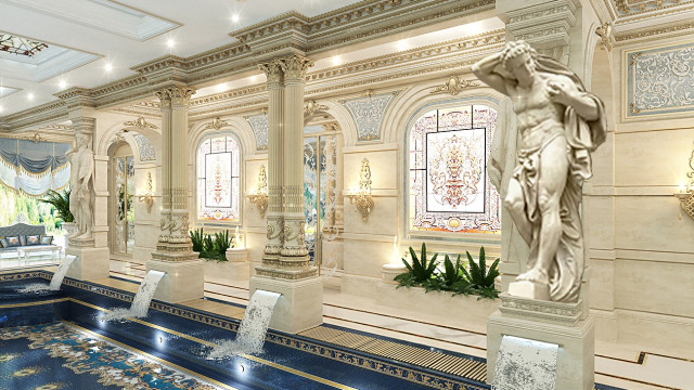 Most Elegant indoor swimming pool interior design