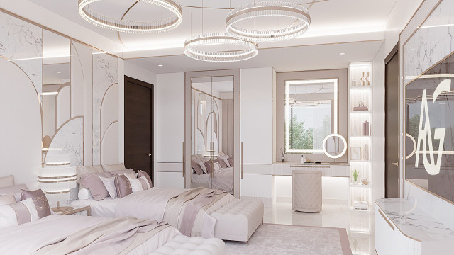 Creating a Dreamy Girls' Bedroom: Antonovich Group's Expertise in Two-Bed Setup