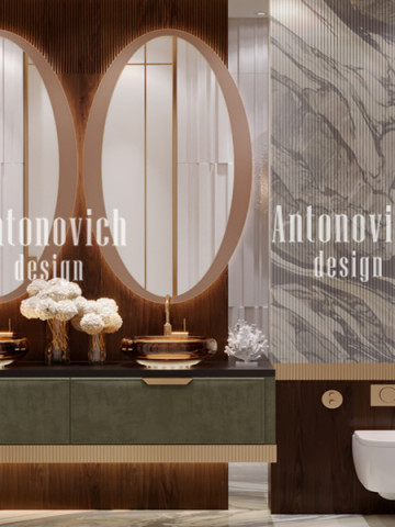 FANCY BATHROOM INTERIOR DESIGN BY LUXURY ANTONOVICH DESIGN