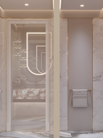 A LUXURY BATHROOM WITH MODERN FEATURES