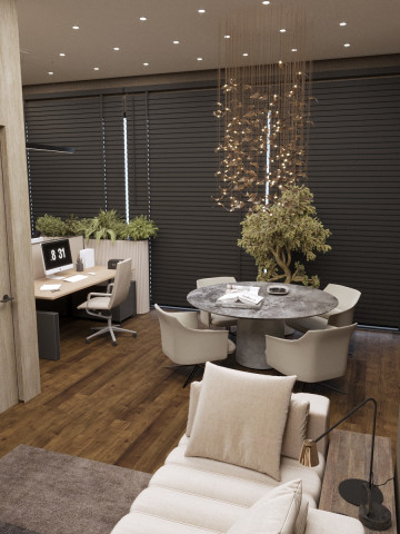 Crear un ambiente de éxito y elegancia para el diseño interior de una oficina