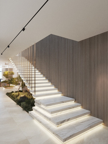 El encanto de las escaleras minimalistas de lujo