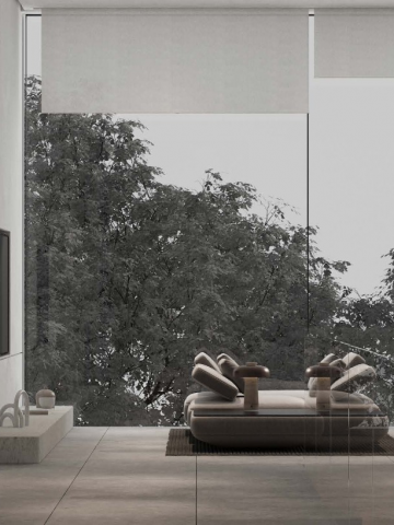 Правильная установка стеклянных окон в роскошном дизайне интерьера