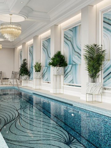 Дизайн интерьера крытого плавательного бассейна: Сочетание элегантности и функциональности