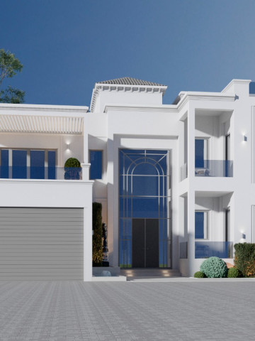 Белая краска для дизайна экстерьера роскошного дома