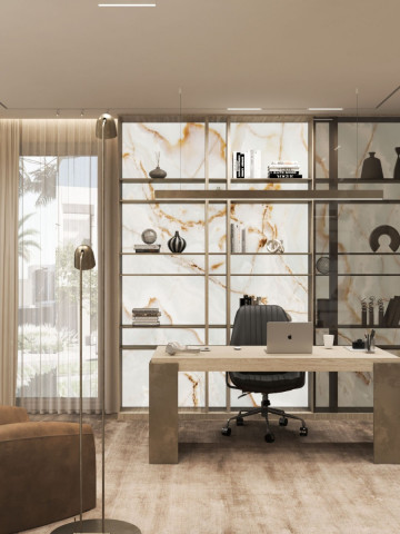 Функциональный и роскошный дизайн интерьера домашнего офиса