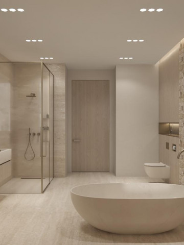 Consejos de diseño de interiores de baño de color crema