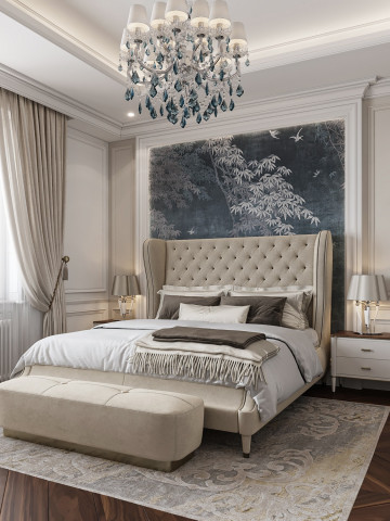 A tonalidade perfeita para um design de interiores de quarto com tema elegante